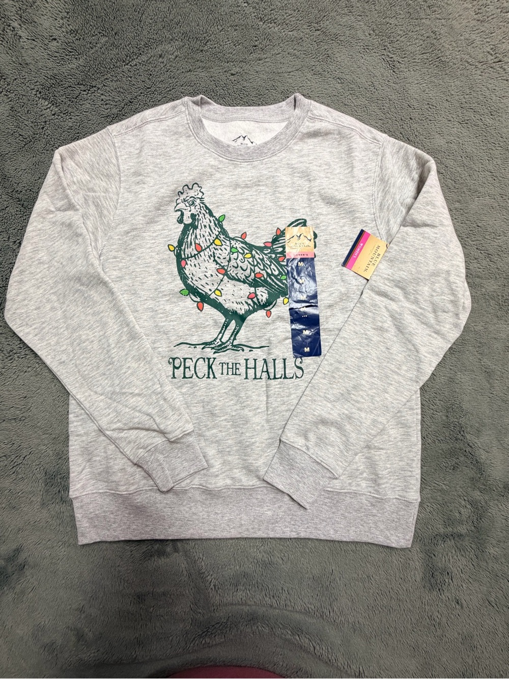 Peck The Halls Gray Crewneck gray Medium Sweatshirt